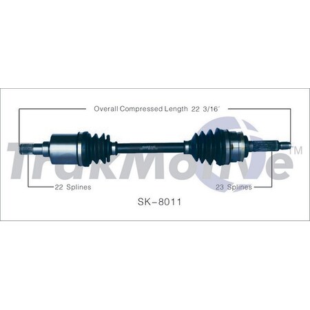 Surtrack Axle Cv Axle Shaft, Sk-8036 SK-8036